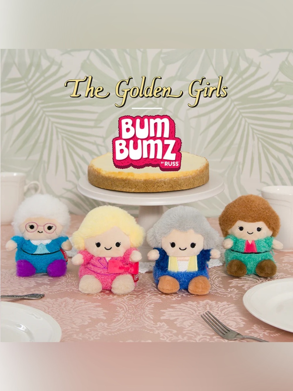 Golden Girls BumBumz by Russ Plush Complete 4.5” Set Dorothy Rose Blanche Sophia